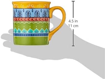 Valencia Mugs Set of 4 – 16 oz Colorful Ceramic Coffee Cups - Image 4