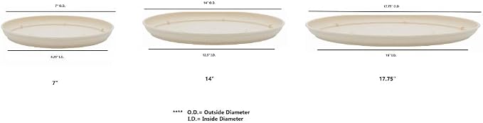 The HC Companies 7 Inch Round Marina Plastic Plant Saucer - Image 4