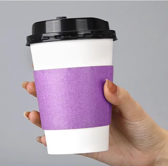 EchoDone Coffee Cup Sleeves for Hot or Cold Drinks Disposable Paper Corrugated - Image 7