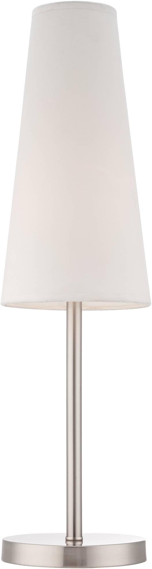 360 Lighting Snippet 26" High Modern Accent Table Lamps Set of 2 Silver Brushed - Image 6