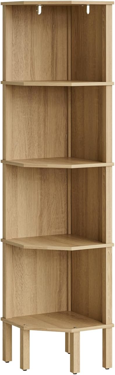 Corner Shelf, 5 Tier Corner Bookshelf, Display Corner Shelf Stand - Image 9