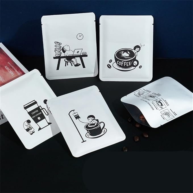 100Pcs Coffee Drip Packing Bag Open Top Pouch Package Bag - Image 3