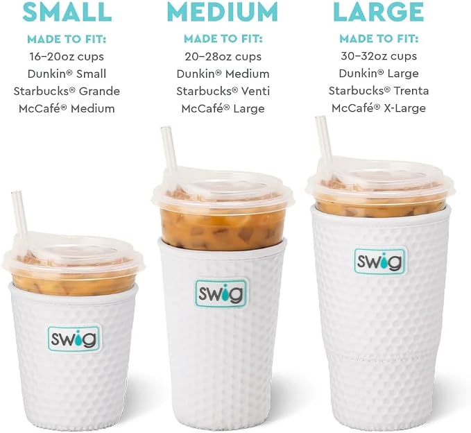 Swig Life Large Iced Cup Coolie, 30-32oz Iced Coffee Cup Insulator Sleeve - Image 4