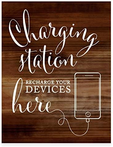 Andaz Press Personalized Wedding Party Signs, Rustic Wood Print, 8.5-inch x by AndazPress