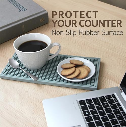 Rubber Bar Mat Bundle Sage Gray – 4-Piece Non-Slip Spill Mat Set - Image 9