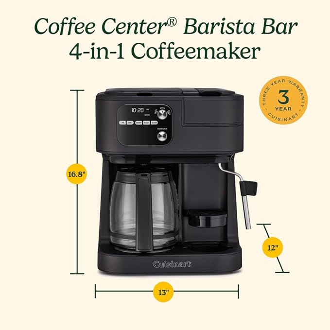 Cuisinart Coffee Center Barista Bar 4-in-1 Coffee Maker, Single-Serve Pods - Image 5