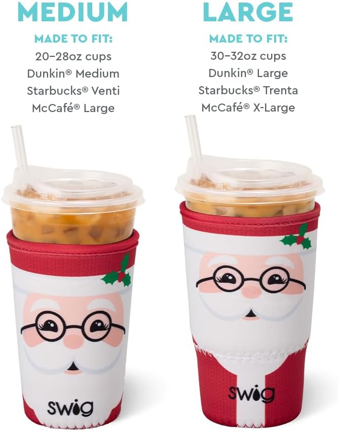 Swig Life Medium Iced Cup Coolie, Standard 22oz Iced Coffee Cup Insulator Sleeve - Image 5