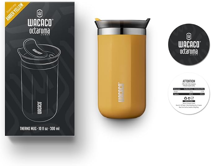 WACACO Octaroma Lungo Vacuum Insulated Coffee Mug, Double-wall Stainless Steel - Image 8