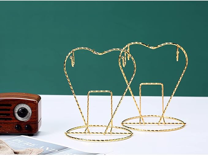Heart Shaped Tea Cup and Saucer Display Stand Holder Rack Metal Cup Saucer - Image 7