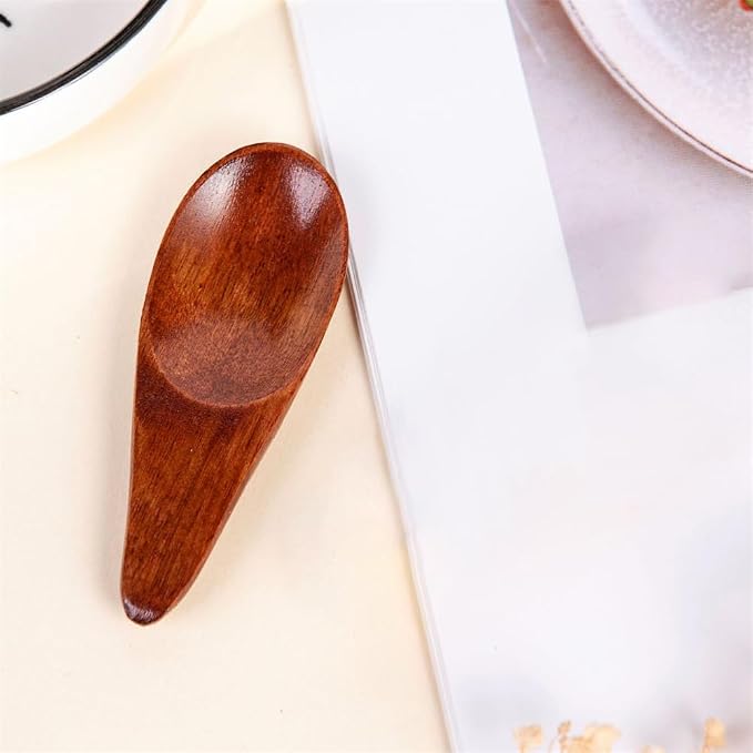 3 Pieces Mini Wooden Spoons, Small Salt Spoon - Image 8