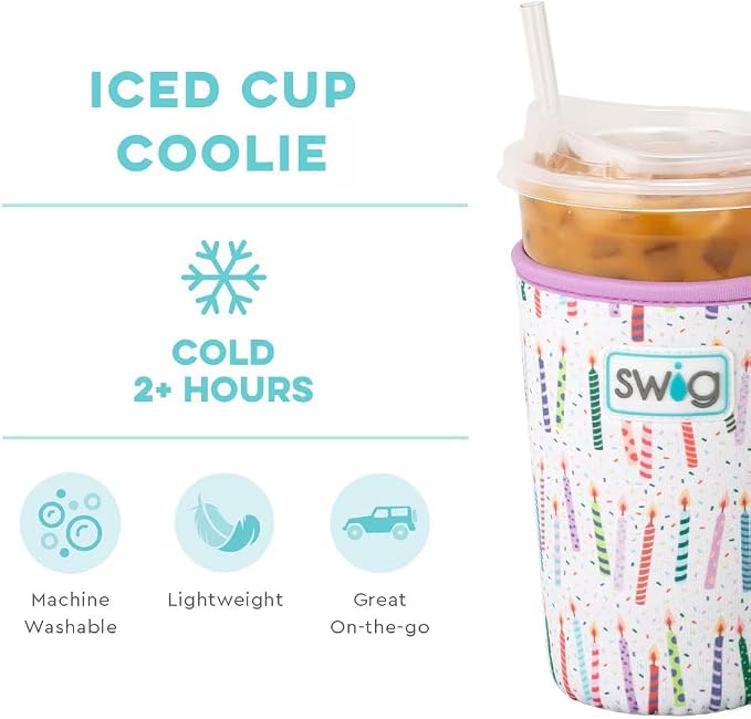 Swig Life Medium Iced Cup Coolie, Standard 22oz Iced Coffee Cup Insulator Sleeve - Image 4