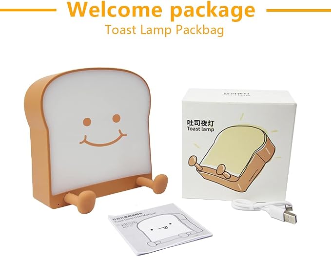 QANYI Toast Bread Night Light, Soft LED Toast Lamp - Image 8
