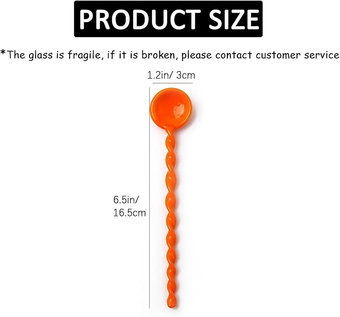 Glass Spoons, Heat Resistant Transparent Crystal Teaspoons 6.5 Inches Mini - Image 9