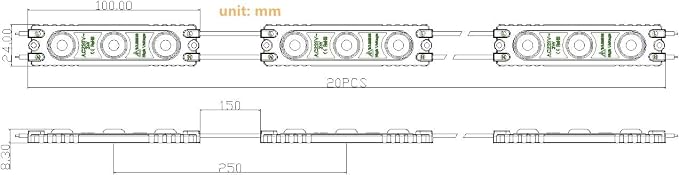 Q QINGCHEN 110V AC 3.0W Red LED Module Strip Decorative Light - Image 4