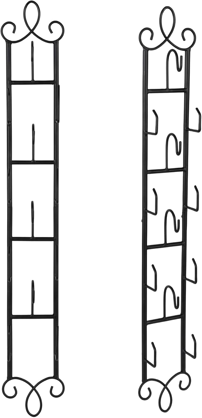 AQQHSAIN 2 Pcs Tea Cup and Saucer Display Stand 4 Tiers Wall Mounted Tea Cup - Image 8