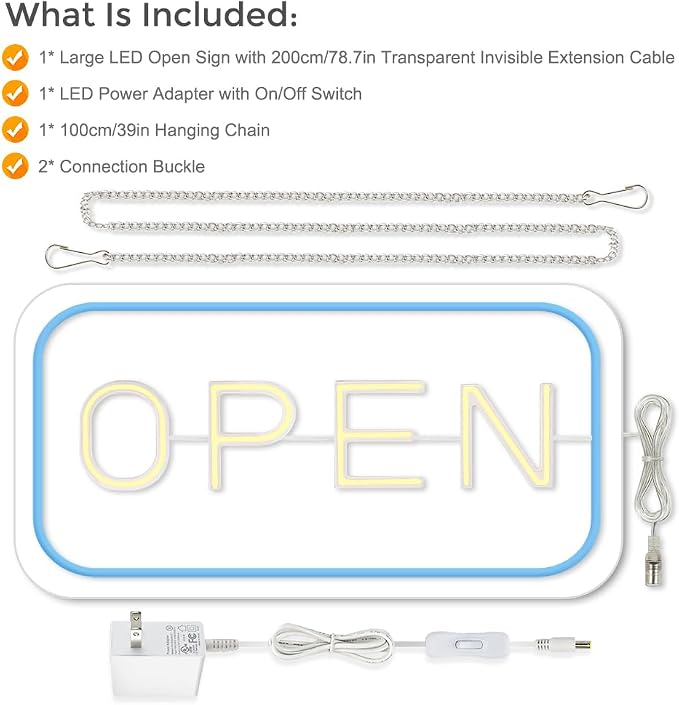 Open Signs for Business, Bright COB Chip LED Open Sign - Image 7