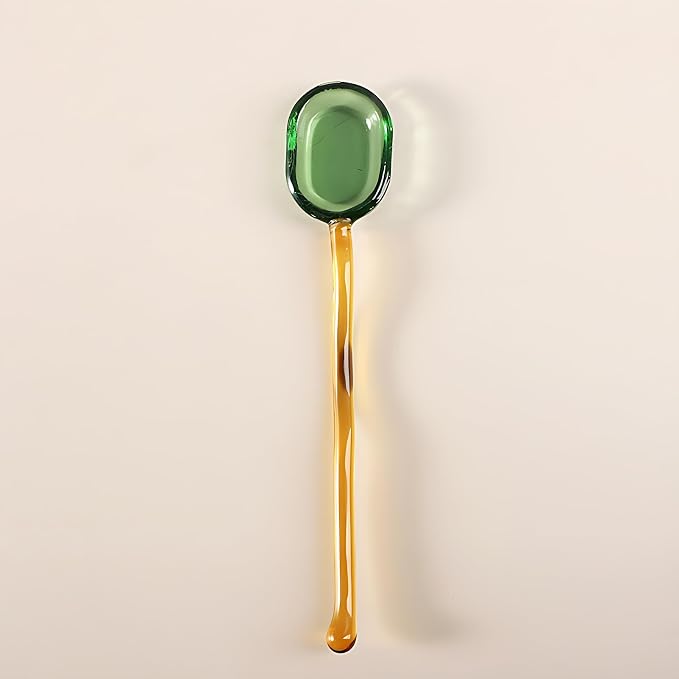 Glass Mixing Spoon 6.1 Inches Heat Resistant Glass Stirring Spoon Rod Teaspoons - Image 9