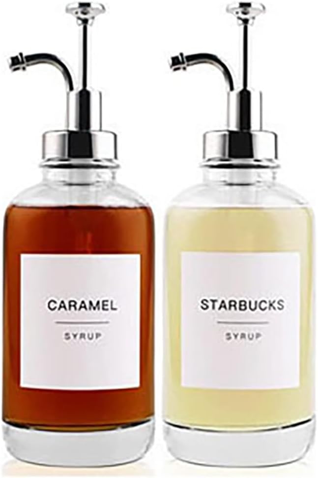 84 Pcs Coffee Syrup Labels Minimalist Coffee Bar Labels Syrup Dispenser Labels - Image 5