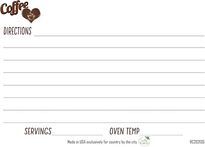 Coffee Break 4" x 6" Recipe Card, Double-Sided Design, Made in USA - Image 3