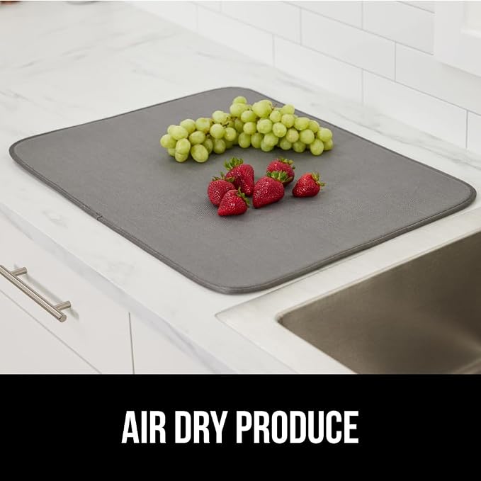 GORILLA GRIP Ultra Water Absorbent Microfiber Dish Drying Mat, 2 PK, Slip - Image 9