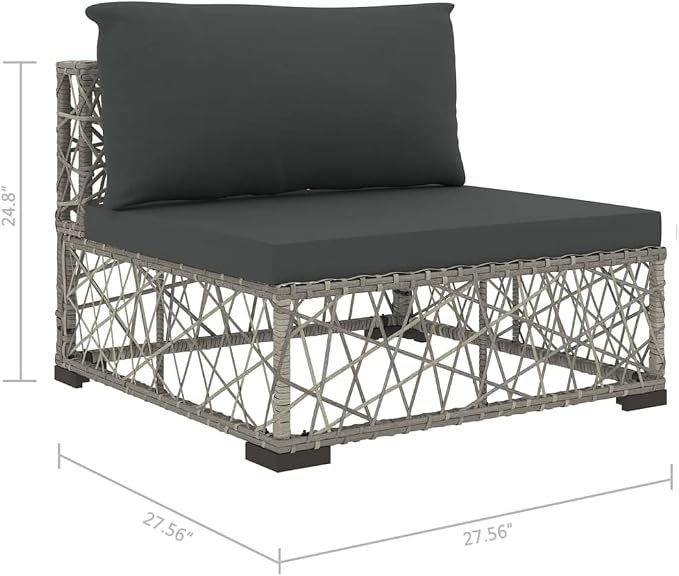 8 Piece Patio Lounge Set, Coffee Table and Footrest, Garden Seating - Image 9