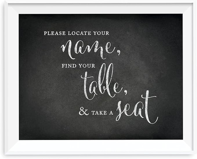 Andaz Press Wedding Party Signs, Vintage Chalkboard Print, 8.5x11-inch by AndazPress