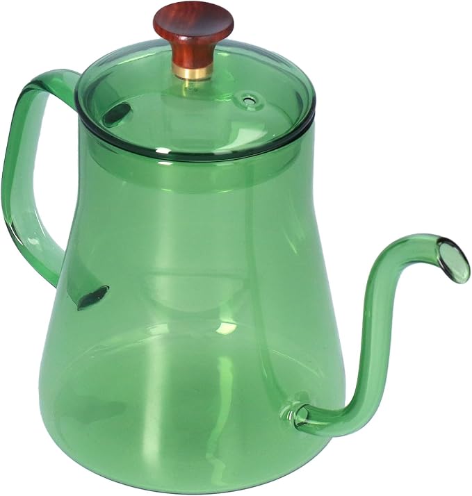 Glass Coffee Kettle, High Borosilicate Crystal Clear Gooseneck Spout, 350ml - Image 9