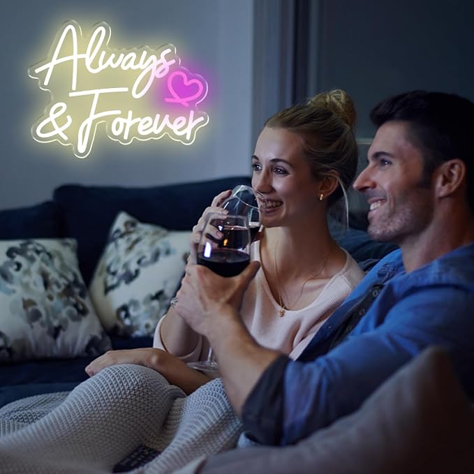 Always Forever Neon Sign Warm White Neon Light Sign, Letters Wedding Led Neon - Image 8
