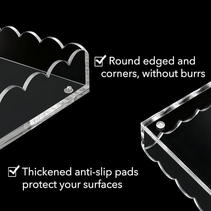 Scalloped Acrylic Tray with Magnetic Mat - Image 9