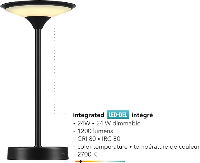 Globe Electric x Novogratz 60000031 12" 1.5W LED Integrated Outdoor Table Lamp - Image 10