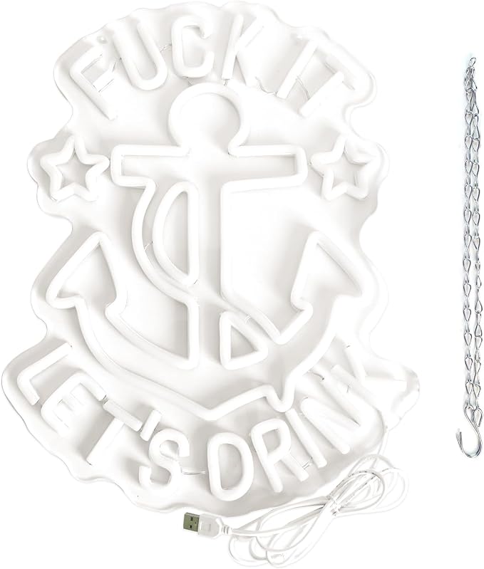 FUNK IT LET'S DRINK Neon Signs for Wall Decor Anchor Decor Neon Lights for - Image 6