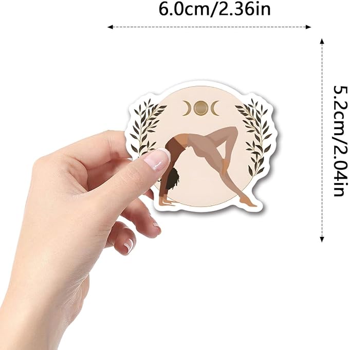 110Pcs Yoga Stickers, Waterproof Vinyl Meditation Mindfulness Decals - Image 7
