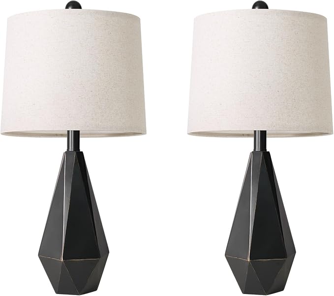 PoKat Table Lamps Set of 2 for Bedroom, 23.5'' High Farmhouse Nightstand Lamps - Image 9