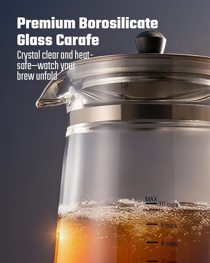 KIDISLE 10-Cup Electric Percolator Coffee Pot, Glass Percolator Coffee Maker - Image 5