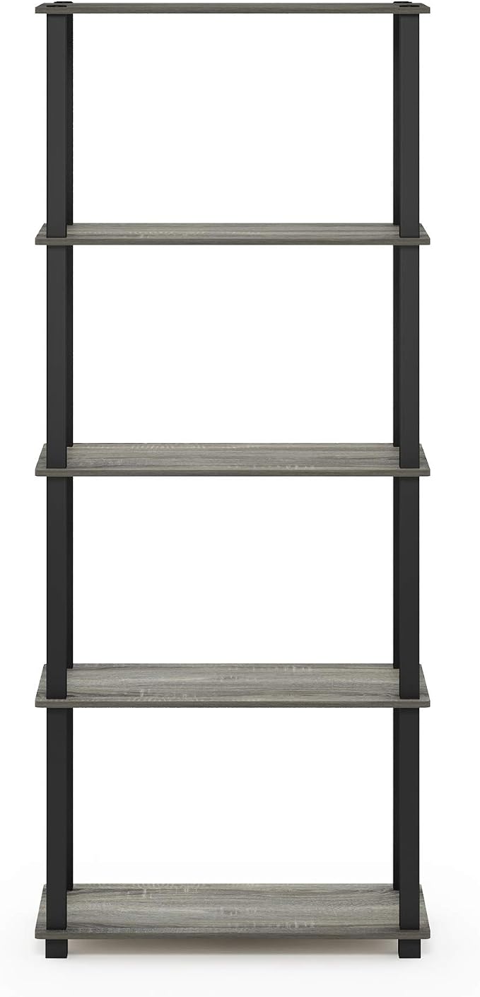 Furinno TURN-S-TUBE Book Shelf, 5-Tier Toolless Storage Shelves - Image 6
