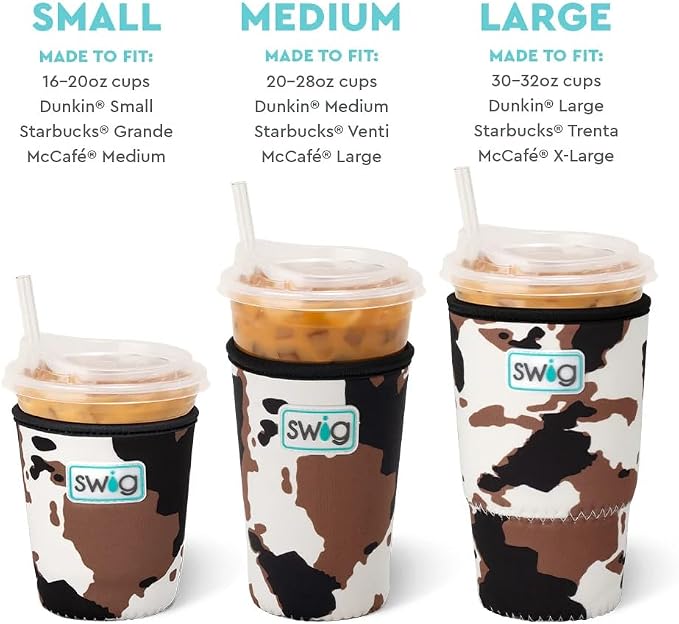 Swig Life Small Iced Cup Coolie, 16-20oz Iced Coffee Cup Insulator Sleeve - Image 5
