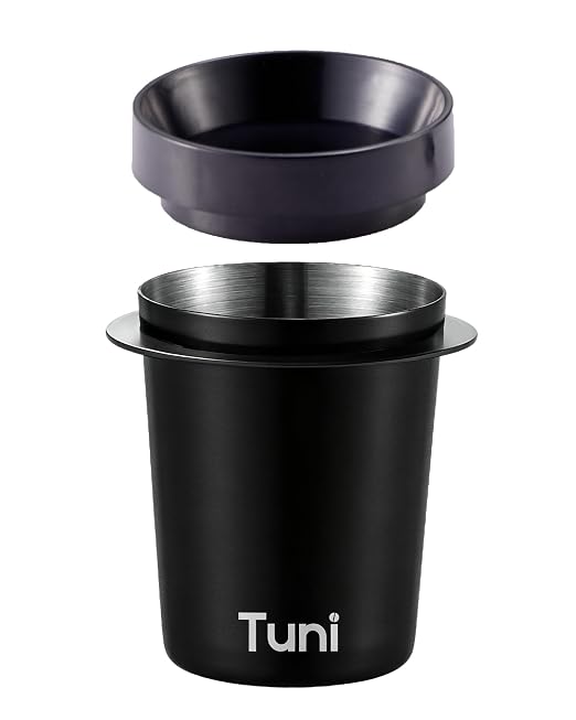 TUNI 51mm Dosing Funnel and Dosing Cup Set, Espresso Coffee Dosing Ring Fits by Tuni