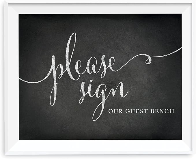 Andaz Press Wedding Party Signs, Vintage Chalkboard Print, 8.5x11-inch by AndazPress