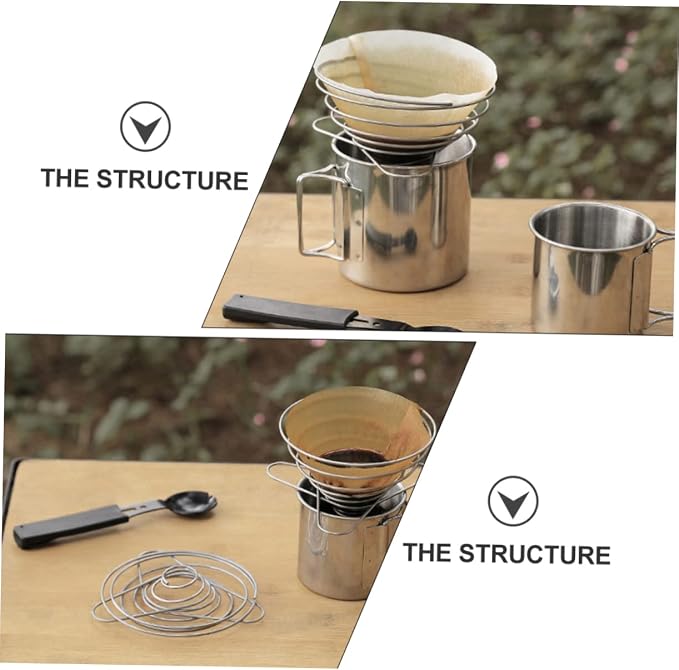 OSALADI Reusable Stainless Steel Manual Coffee Filter Funnel - Image 9