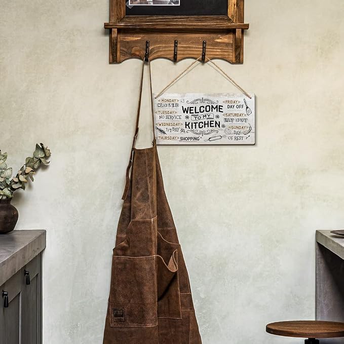 Heuhuww Funny Kitchen Decor Signs -Welcome to My Kitchen 6x12 Inch Cute Rustic - Image 5