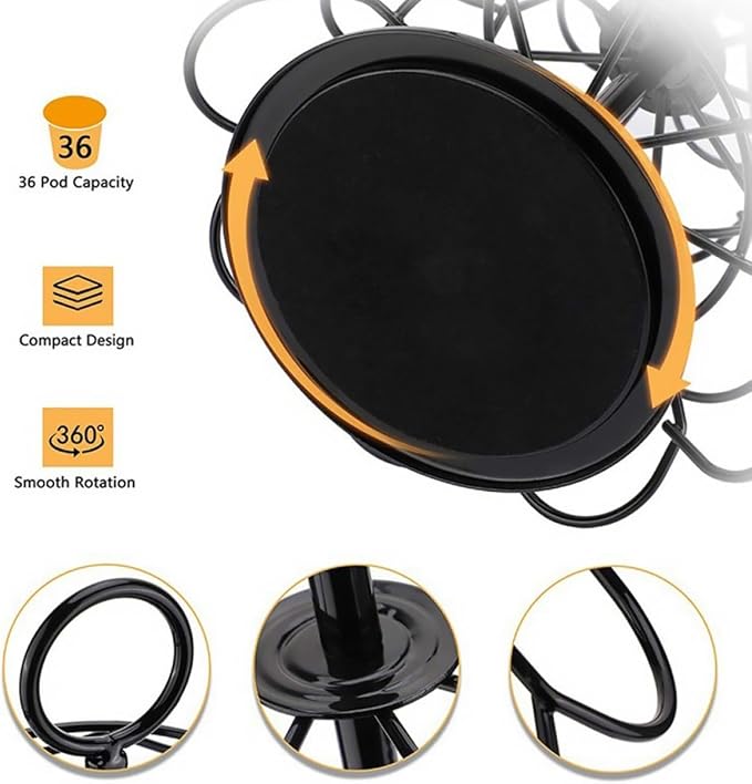 4-layer 360° Rotation Coffee Capsule Storage Rack Holder - Image 9