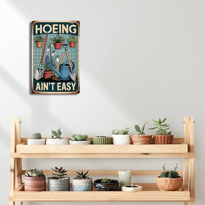 BEASTZHENG Funny Gardening Essentials Garden Mental Tin Sign Wall Art Decor | - Image 6