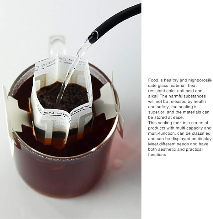 100Pcs Portable Coffee Filter Paper Hanging Ear Drip Coffee Bag Single Serve - Image 8