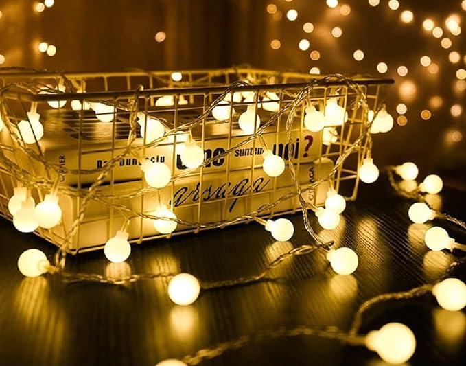 33ft 80 LED Globe String Lights – USB Powered Warm White Fairy Lights - Image 6