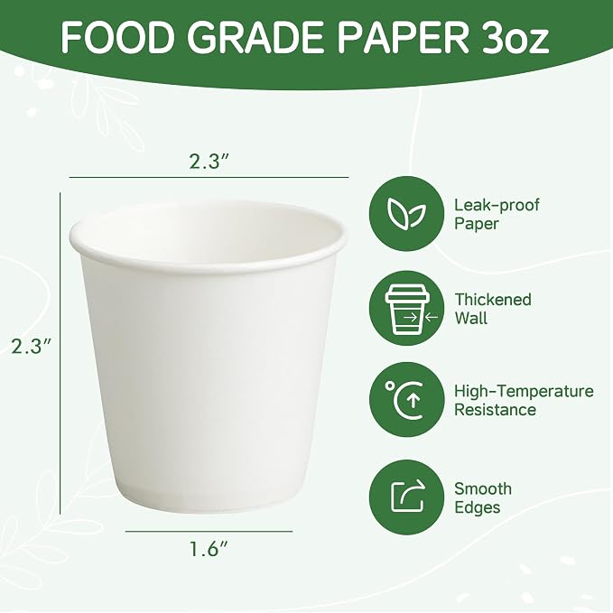 300 Pack 3 oz Bathroom Paper Cups, Small Coffee Cups, Disposable Mini Mouthwash - Image 6