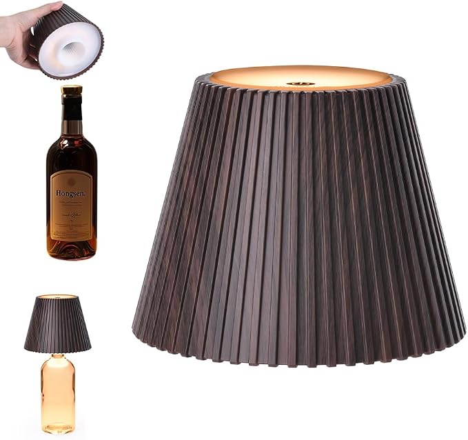 WILIT Wireless Bottle Lamp, 3-Level Brightness Cordless Table Lamp Shades - Image 8