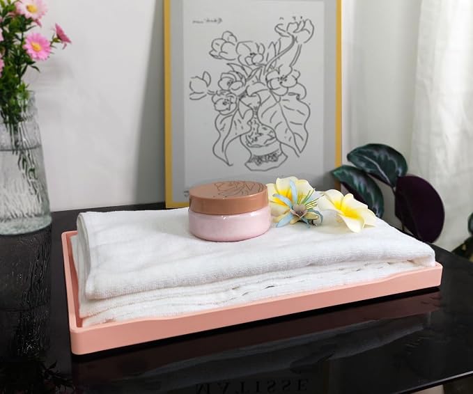 Large Pink Serving Tray for Gathering Small Items | Serving Accessory, - Image 7