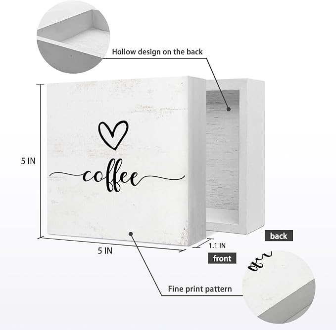 Love Coffee Wooden Box Sign - Image 5