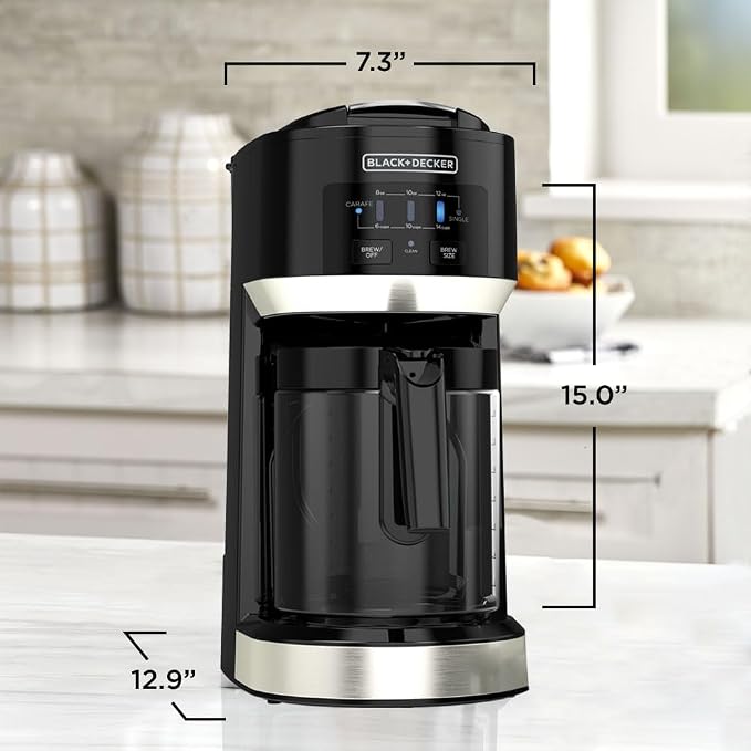Black+Decker Dual Brew 14-Cup Carafe Single Serve Coffee Maker - Image 7