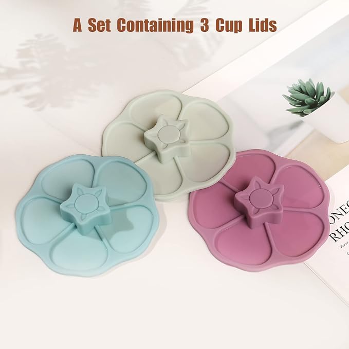 Petal Silicone Cup Covers , Multicolored Silicone Lids - Image 7